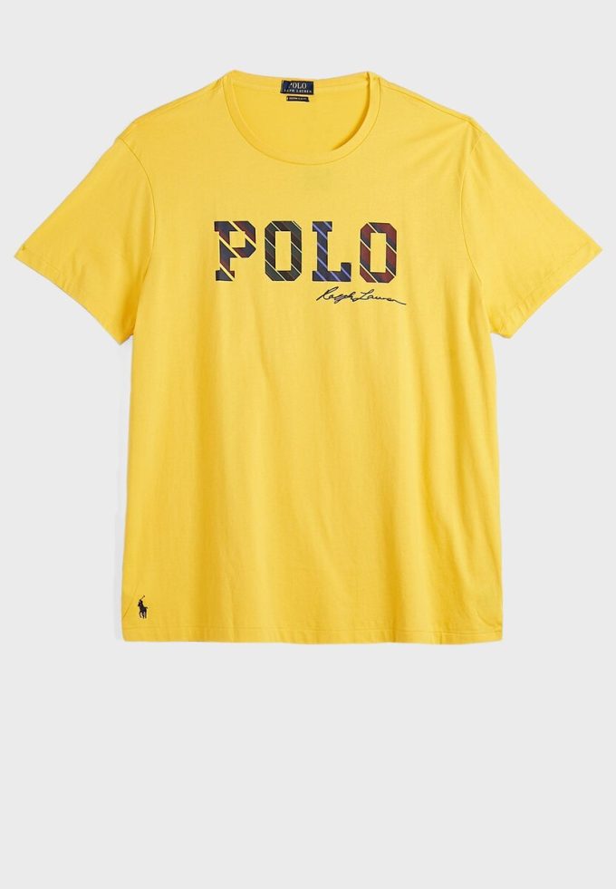 Yellow Men’s Ralph Lauren Logo Crew Neck T Shirts Yellow Men’s Ralph Lauren Logo Crew Neck T Shirts