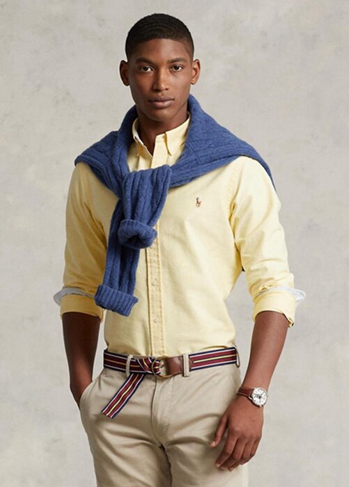 Yellow Men’s Ralph Lauren Slim Fit Oxford Shirts Yellow Men’s Ralph Lauren Slim Fit Oxford Shirts