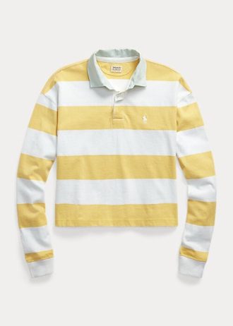 Yellow Women’s Ralph Lauren Striped Cropped Jersey Rugby Shirts Yellow Women’s Ralph Lauren Striped Cropped Jersey Rugby Shirts