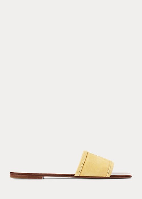 Yellow Women’s Ralph Lauren Andela Calf-Suede Sandals Yellow Women’s Ralph Lauren Andela Calf-Suede Sandals
