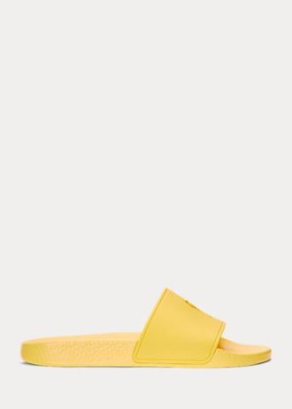 Yellow Women’s Ralph Lauren Big Pony Slippers