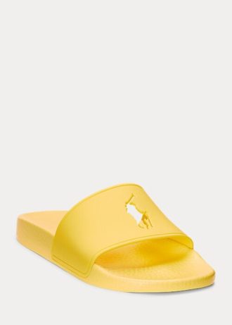 Yellow Women’s Ralph Lauren Big Pony Slippers